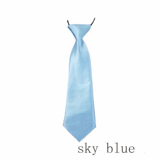 เนคไท เน็คไท สำหรับเด็ก School Boys Kids Children Baby Wedding Banquet Solid Colour Elastic Tie Necktie