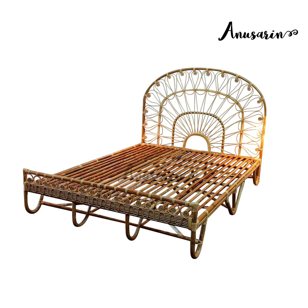 Anusarin Moon Bed Queen Size Bed Lacquered in Natural Color ราคา 19,026 บาท*ส่งฟรี
