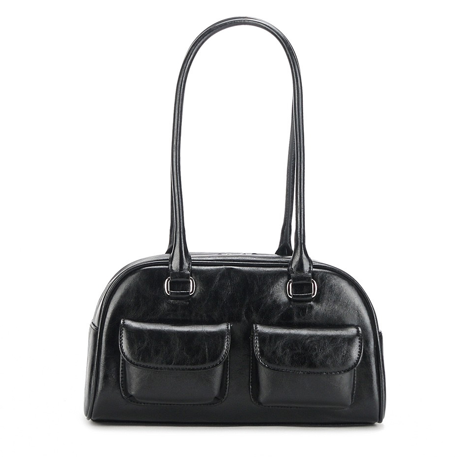 CC MEDIUM 37 HANDBAG IN GREY CALFSKIN SILVER HARDWARE