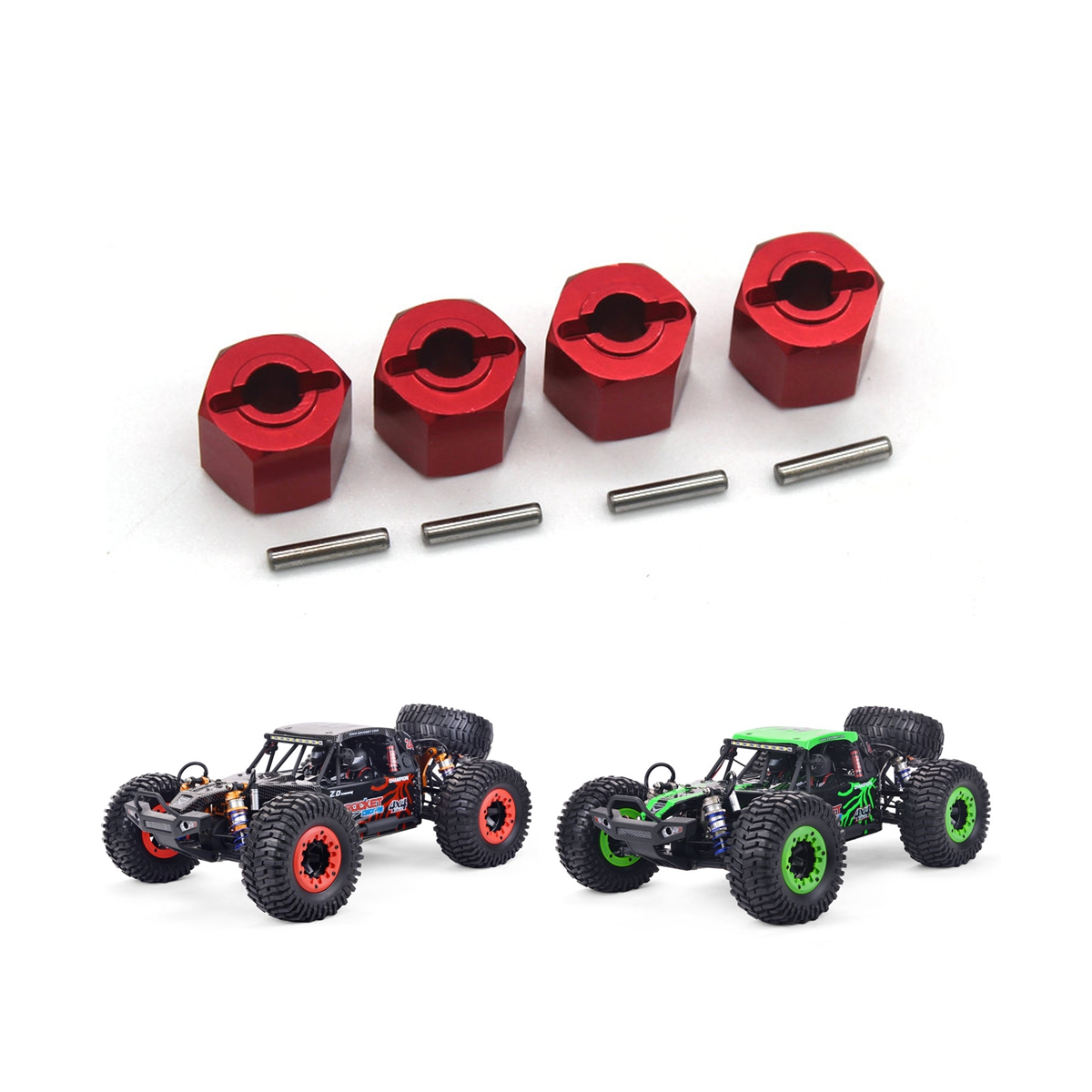 Metal 12mm Wheel Hex Hub Adapter for ZD Racing DBX-10 DBX10 1/10