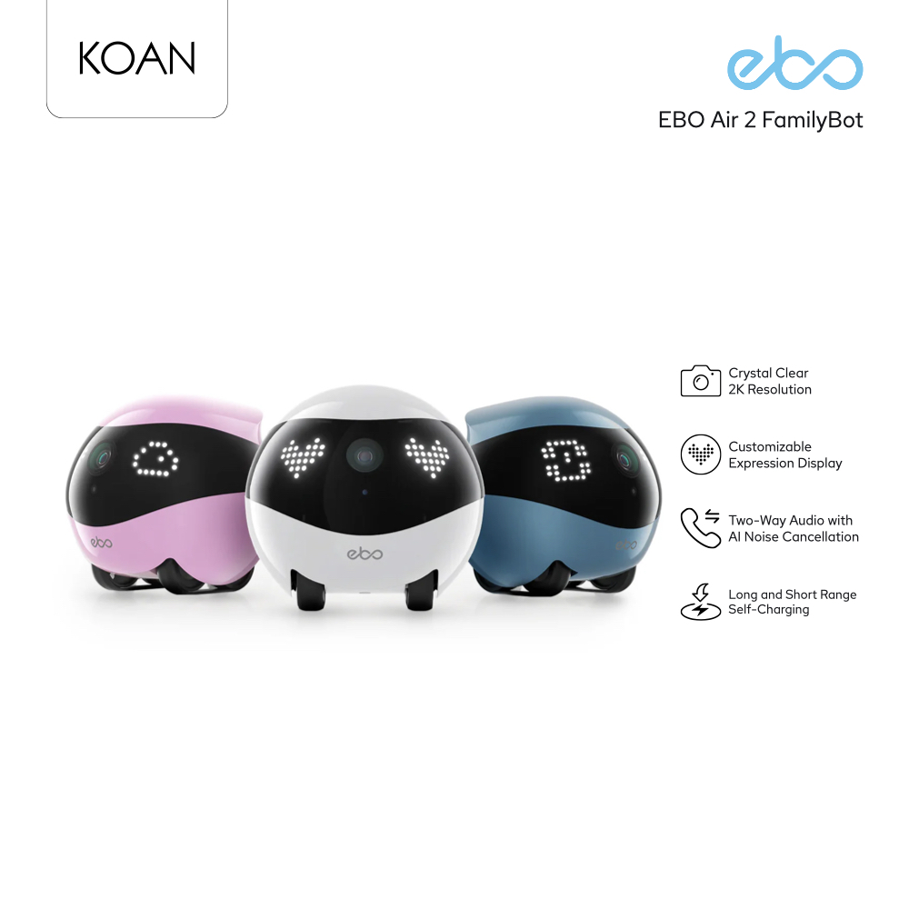 Enabot Ebo Air 2 Smart Mobile Camera - Dove White / Jay Blue / Robin Pink ราคา 7,390 บาท*ส่งฟรี