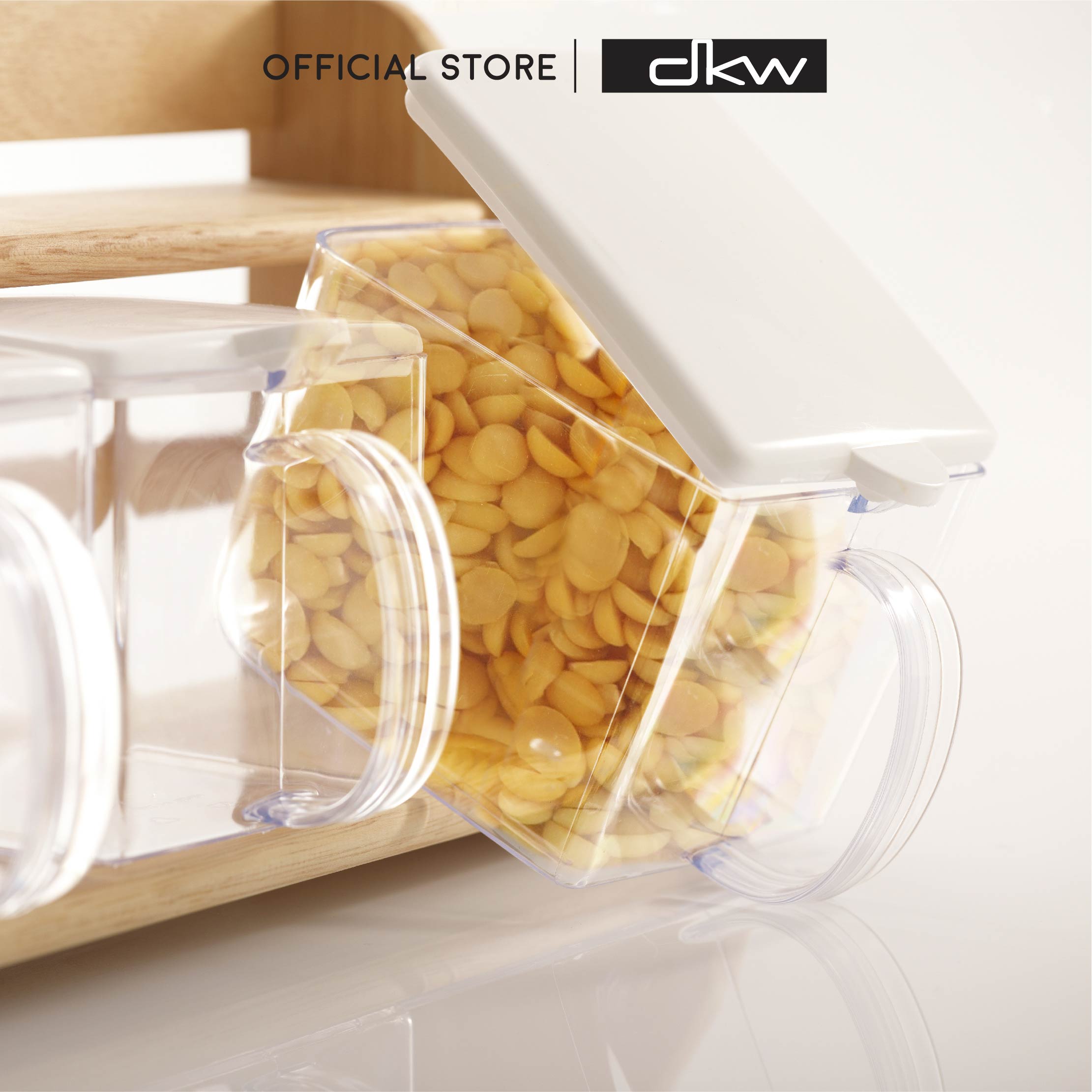 DKW WP-1027/3 ชุดกล่องอเนกประสงค์ 3 ใบชุด+ฐานไม้ (สีน้ำตาล) ราคา 530 บาท*ส่งฟรี