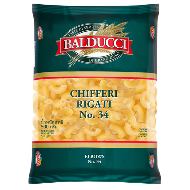 Chifferi Regati Elbow Pasta No.34 Balducci brand ราคา 71 บาท*ส่งฟรี