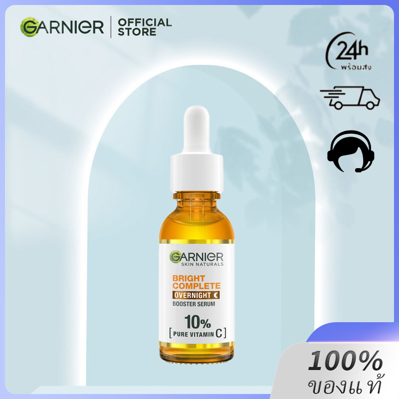 Garnier New Garnier Bright Complete 10% Vitamin C Overnight Serum 30ml. Facial Moisturizer, Skin Care
