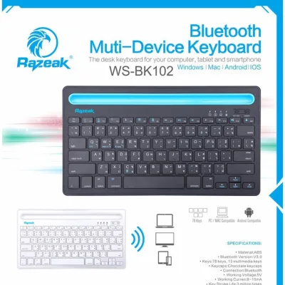 RAZEAK Bluetooth Multi-Device Keyboard รุ่น WS-BK102 . (1)