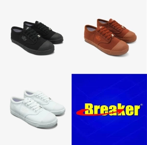 ภาพหน้าปกสินค้ารองเท้านักเรียนชาย Breaker 4x4 รองเท้าผ้าใบ เบรกเกอร์ สีดำ สีน้ำตาล สีขาว ซึ่งคุณอาจชอบราคาและรีวิวของสินค้านี้