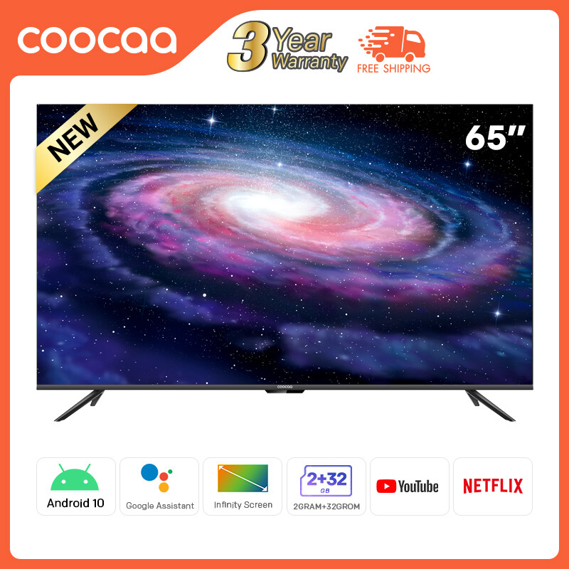 65S6G PRO COOCAA ทีวี 65 นิ้ว Inch Smart TV LED 4K UHD โทรทัศน์ Android10.0 สมาร์ท ทีวี HDR 10 HDMI 2G+32G