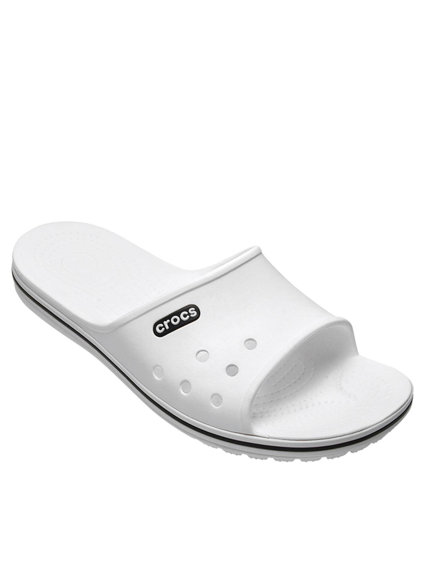 CROCS รองเท้าแตะผู้ใหญ่ รุ่น Crocband? II Slide 204108-103 ไซส์ M6/W8 สีขาว-ดำ