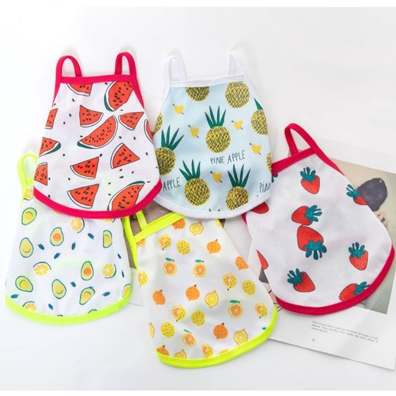 (B02)เสื้อสายเดี่ยวสุนัข แมว (*พร้อมส่งจากไทย!!*) เสื้อสัตว์เลี้ยง เสื้อสงกรานต์-ลายดอก ลายน่ารัก summer ราคาถูกมาก ราคา  39 บาท*ส่งฟรี