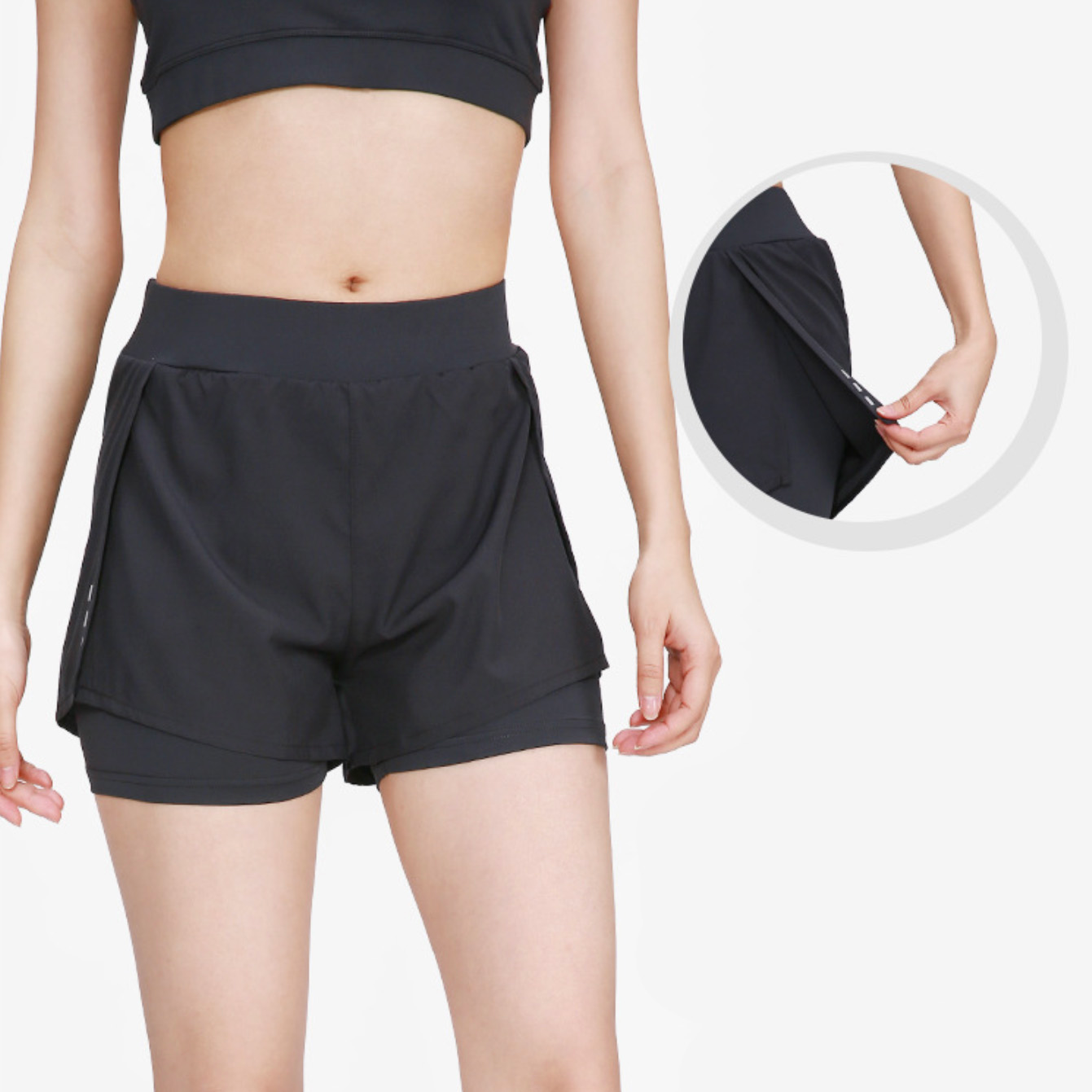 BeautyTrend Women's fitness shorts three-point pants high waist running  sports yoga pants