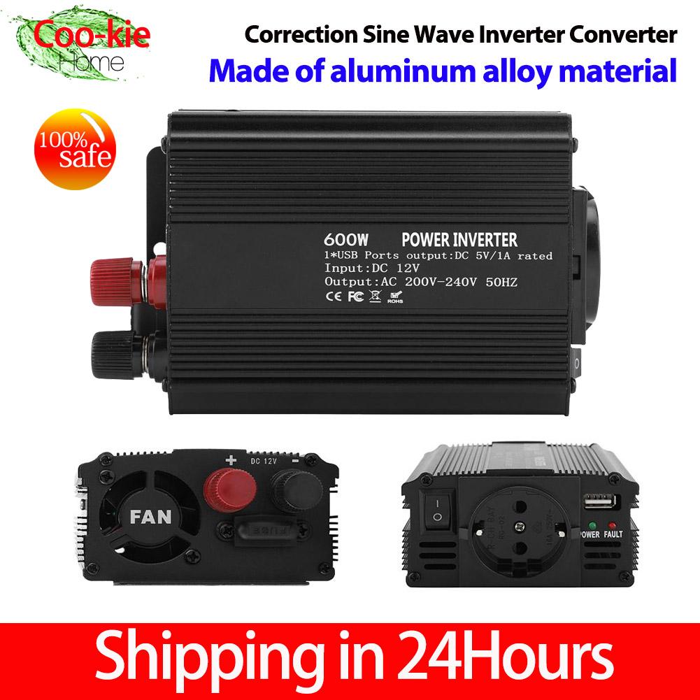 ?ราคาสุดคุ้ม!!!?PURE Sine WAVE อินเวอร์เตอร์ 12 โวลต์ Converter 220 โวลต์ 1000 วัตต์เครื่องแปลงกระแสไฟฟ้ากับแผงโซล่า