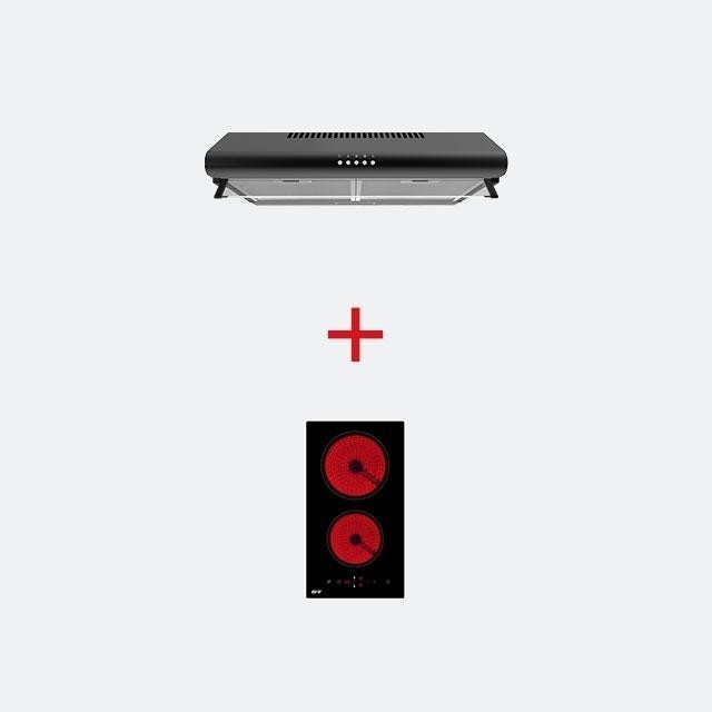 SET เตาไฟฟ้าเซรามิคฝัง HB30-2VC/TC V2 + เครื่องดูดควัน HF-102F49-60 ราคา 20,500 บาท*ส่งฟรี