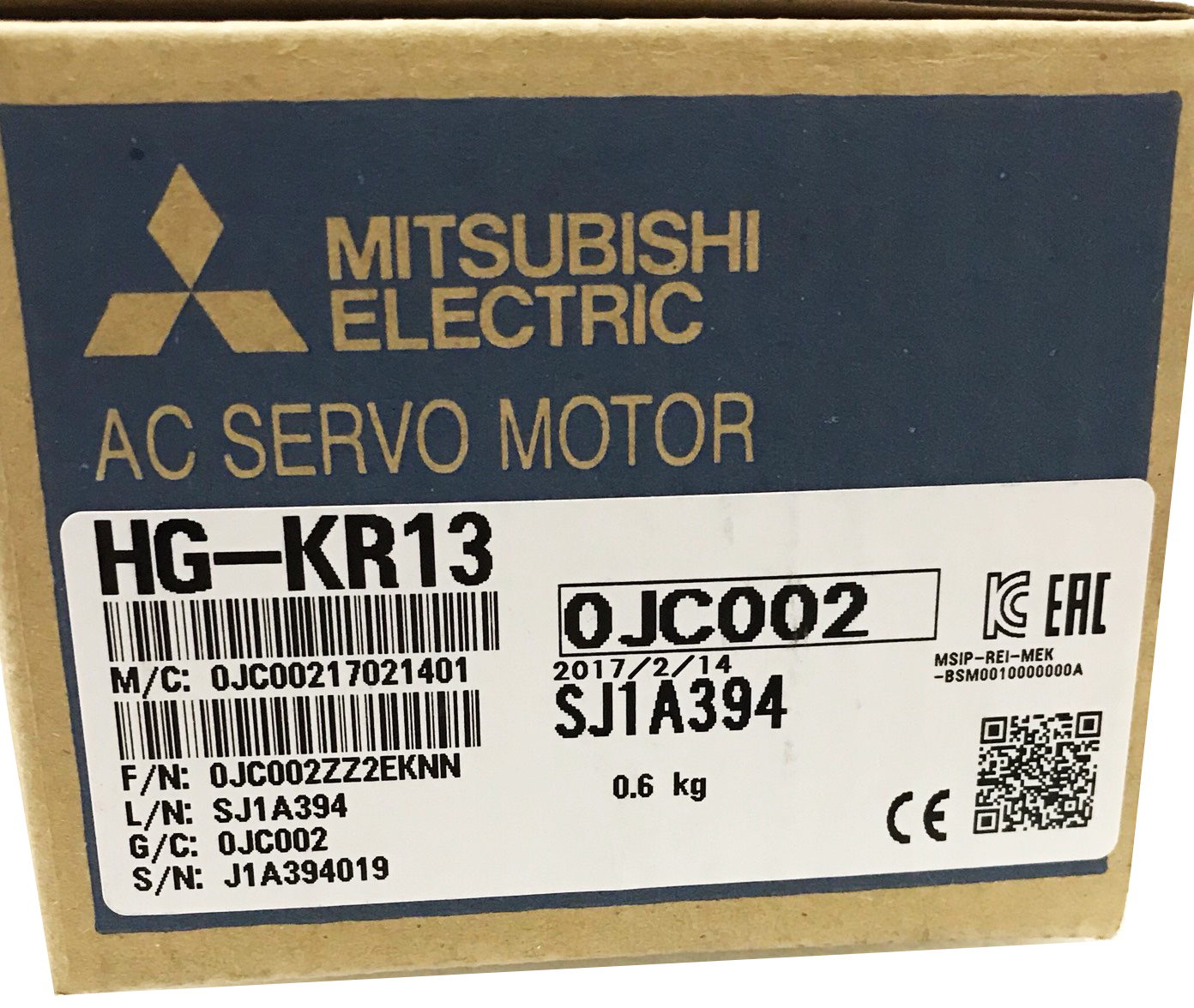 New Mitsubishi HG-KR13 AC Servo Motor 100W 0.1KW HG-KR Series Low