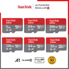 ภาพขนาดย่อของสินค้าSandisk Ultra microSDXC Card Class10 A1 ความเร็วสุงสุด 150MB/s ความจุ 32GB-1TB (SDSQUAB SDSQUAC) เมมโมรี่การ์ด แซนดิสก์ โทรศัพท์มือถือ สมาร์ทโฟน แท็บเล็ต ประกัน Synnex 10ปี