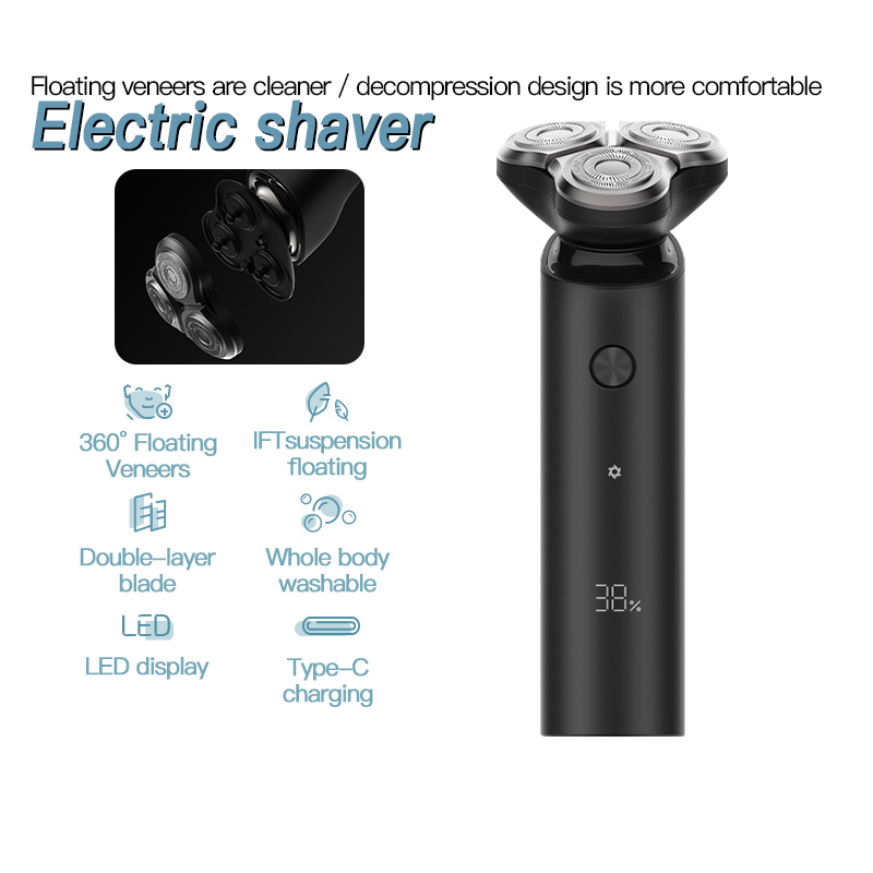 Xiaomi Electric Shaver S500 Electric Shaver Mijia Electric Shaver S300 Waterproof Ipx7 Type C Charging ราคา 329 บาท*ส่งฟรี