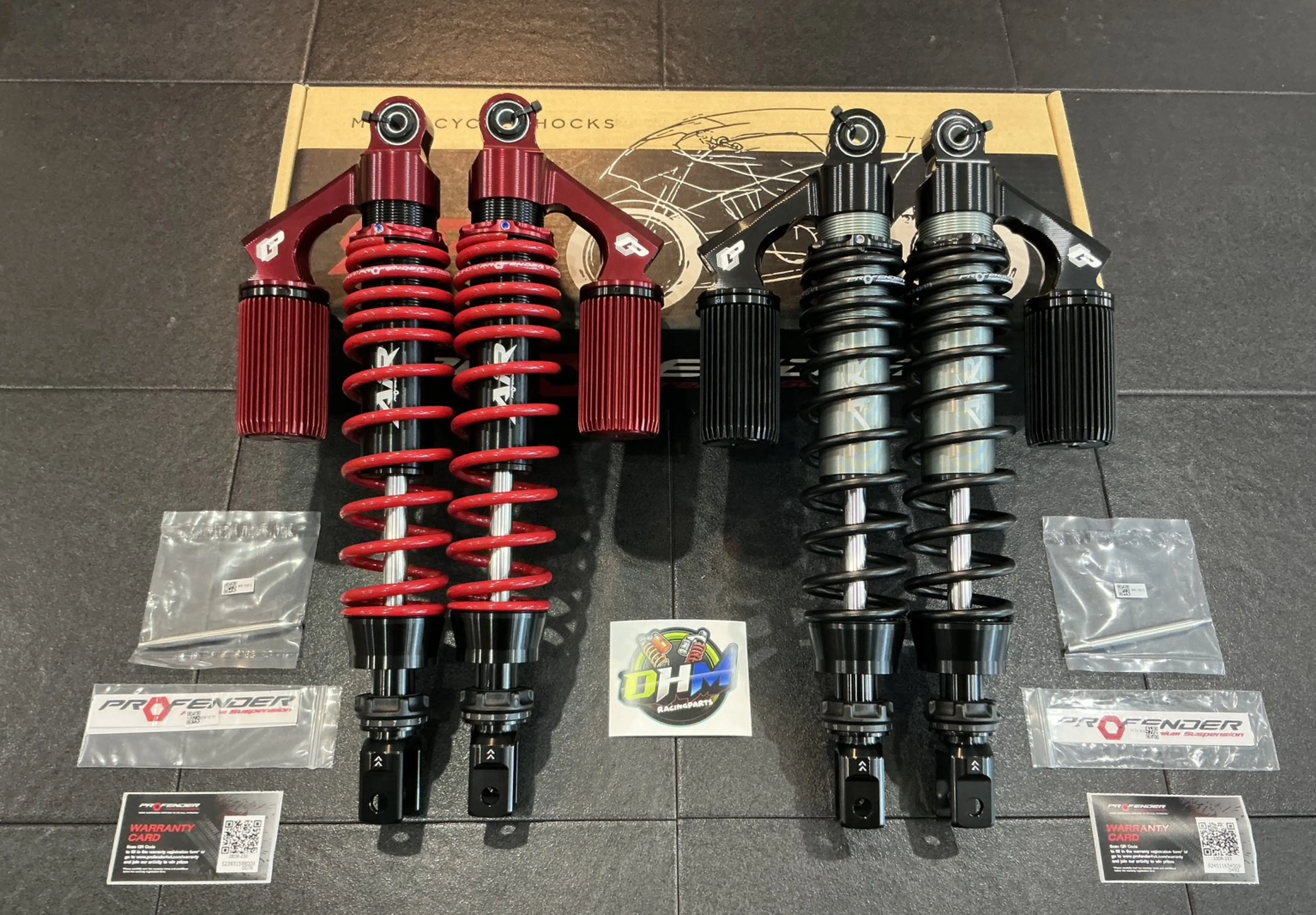 Profender Rear Shock Absorber, Air-Series Model, Only for Forza300/350 and Adv350, Height 400mm, Guaranteed Leak-Proof from the Factory, 1 Year Warranty.