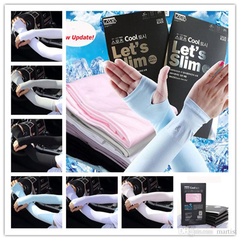 Let's Slim Armband ปลอกแขนกันแดด แบบเกี่ยวนิ้ว (สีดำ) UV arm protection  sleeve - 888bike, MTB, Road, TRI, Citybike