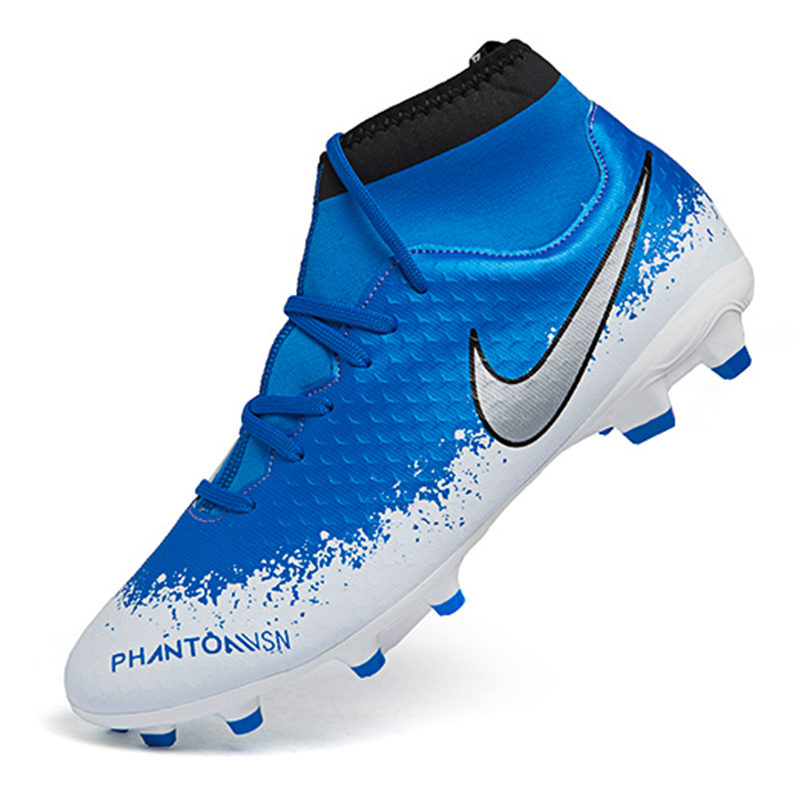 ส่งจากกรุงเทพ Nike Phantom Vision ผู้ชายรองเท้าฟุตบอลกลางแจ้ง FG รองเท้าฟุตบอลแหลมรองเท้าฟุตบอล