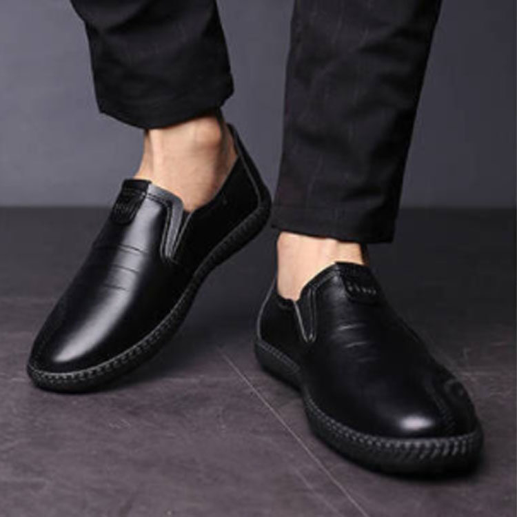 ข้อมูลประกอบของ ★SUPER★ Men's Leather Bss Shoes Soft Pea Shoes Men's Leather Lazy Shoes รองเท้าลำลองผู้ชายรองเท้าส้นแบนแบบสบาย ๆ รองเท้าหนังสุภาพบุรุษ รองเท้าหนังแท้ธุรกิจชาย รองเท้าถั่วหนังนุ่มลำลองชาย