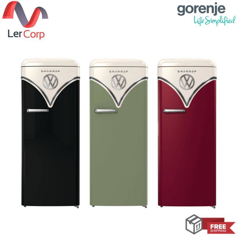 [0% 10 เดือน] (Gorenje) ตู้เย็นตั้งพื้น OBRB615D ความจุ 260 ลิตร สไตล์ retro มีให้เลือก 3 สี ราคา 99,900 บาท*ส่งฟรี