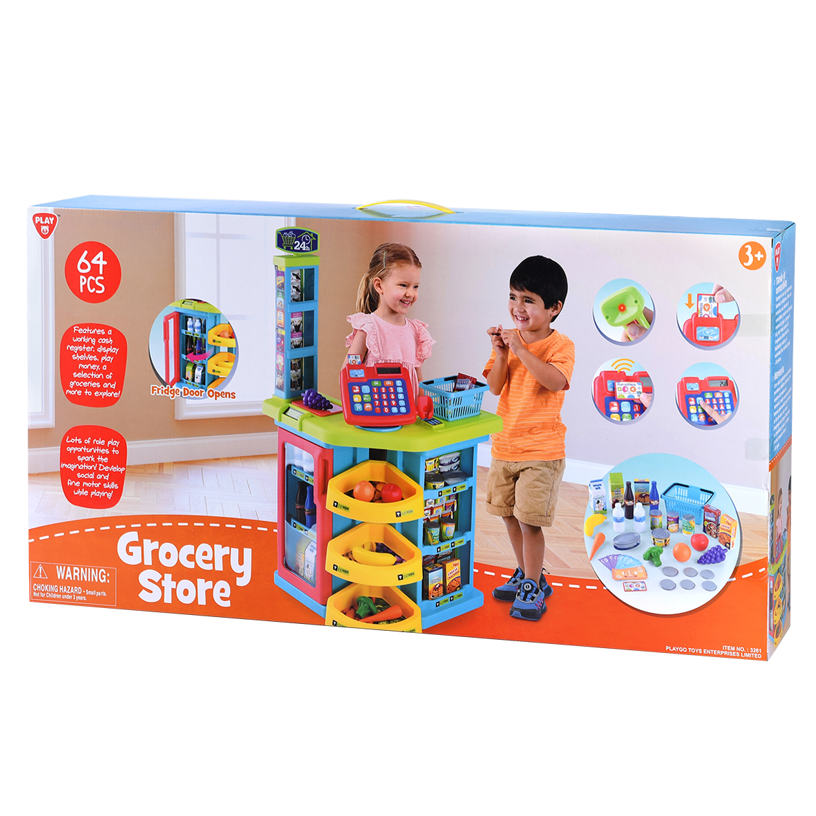 Playgotoys ของเล่นเสริมพัฒนาการ ร้านขายของชำ - 64 ชิ้น(3261) ราคา 2,799 บาท*ส่งฟรี