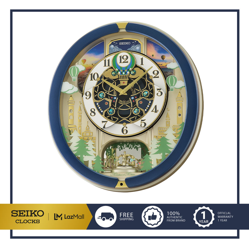 SEIKO CLOCKS นาฬิกาเมโลดี้ รุ่น QXM398L ขนาด 17x15 นิ้ว สีน้ำเงิน ราคา 9,070 บาท*ส่งฟรี