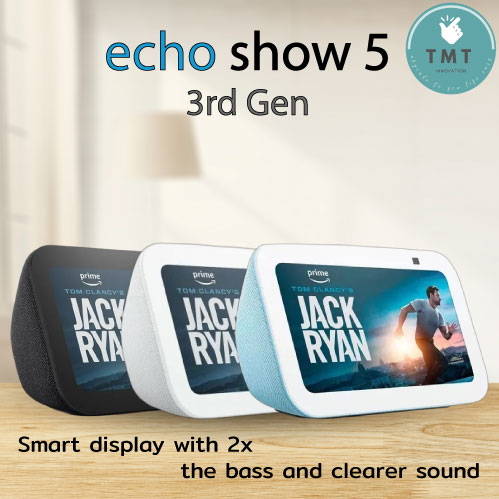 Amazon Echo Show 5 Gen3 ลำโพงอัจฉริยะ Alexa พร้อมหน้าจอสัมผัส ราคา 3,190 บาท*ส่งฟรี