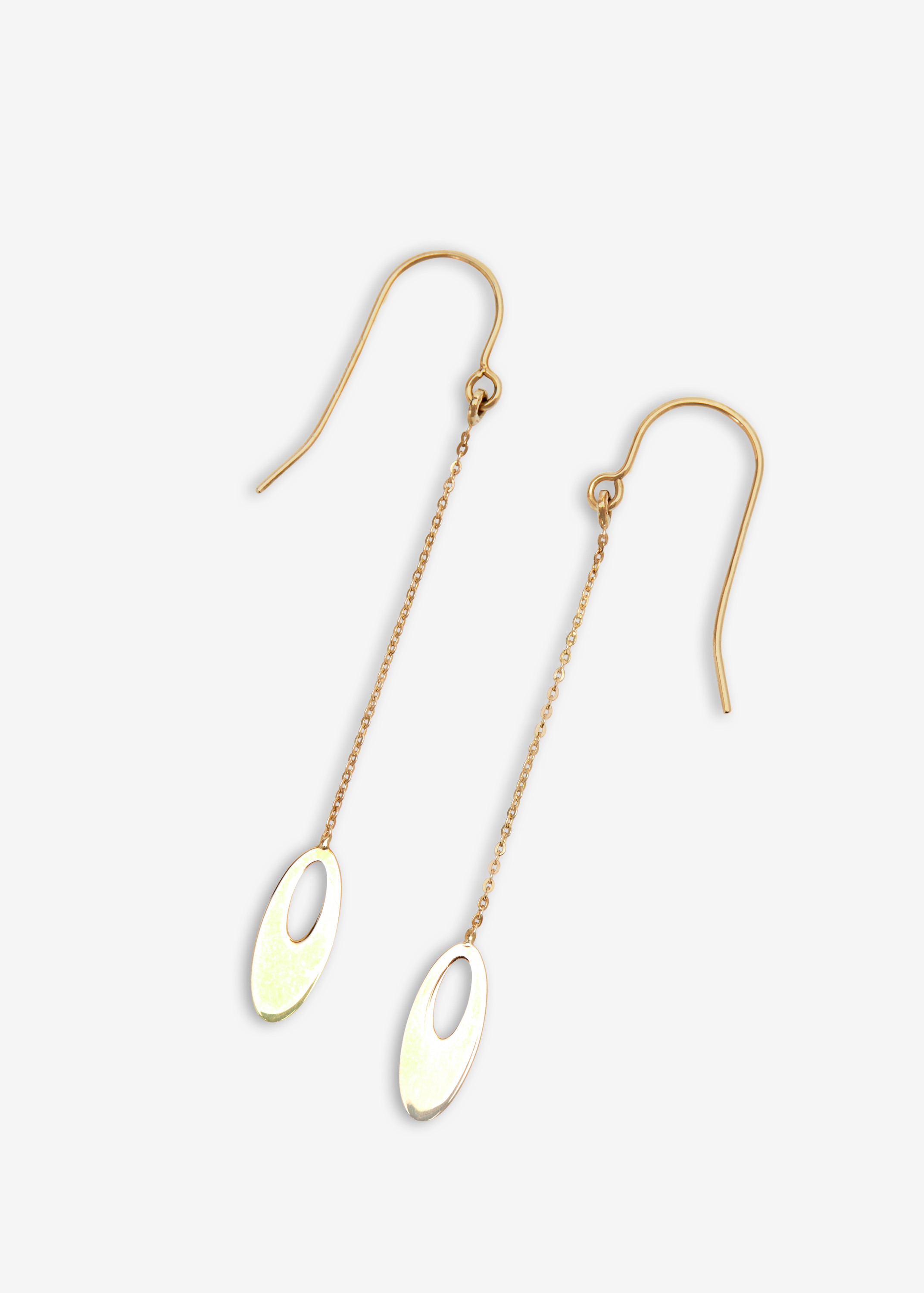 Nathalias NY 6.35 mm 10k Yellow Gold Cutout Oval Chain Dangling Earrings 46430 ราคา 6,500 บาท*ส่งฟรี