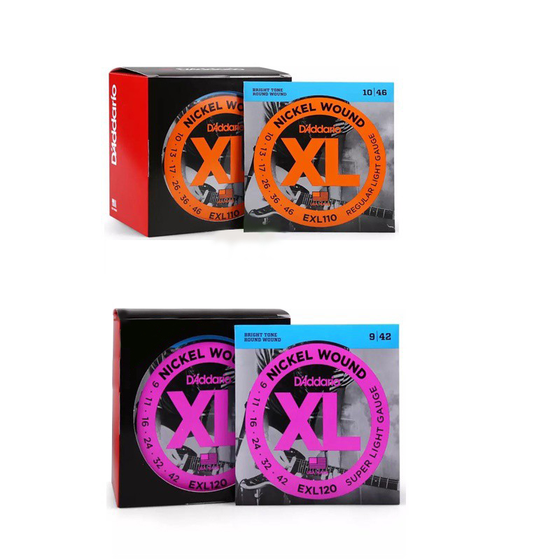 สายกีตาร์ไฟฟ้า D'Addario EXL110 เบอร์ 10 - 46 EXL120 เบอร์ 09 - 42