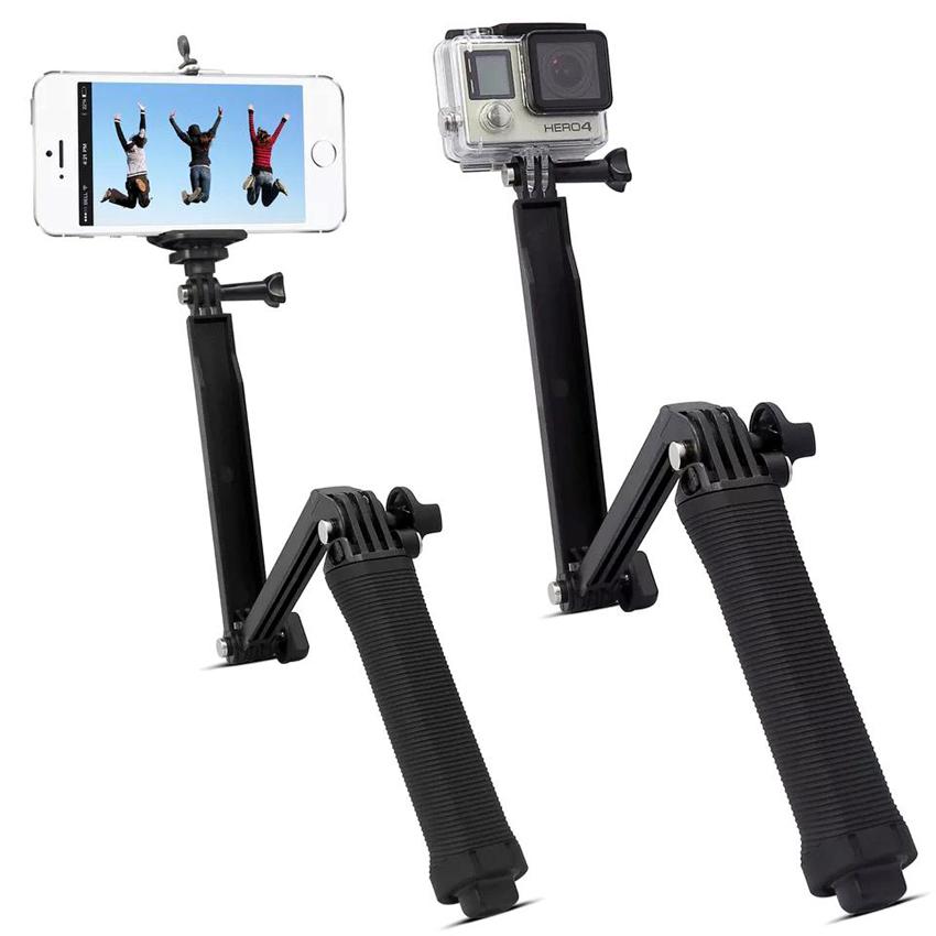 เกี่ยวกับสินค้า 3 Way ไม้เซลฟี่พับได้ ขาตั้ง3ขาในตัว สำหรับโทรศัพท์ และ กล้อง 3 Way Selfie Monopod GoPro Hero 11/10/9/8/8/7/6/5/4/3+/3 SJCam YI