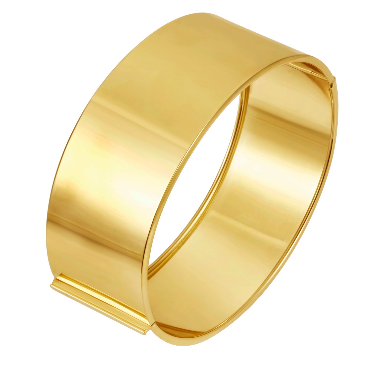 Nathalias Ny Smooth Surface Bracelet Extra Wide Width 24.60 Mm, 14K Real Gold, Powerful Modern Style. ราคา 186,928 บาท*ส่งฟรี