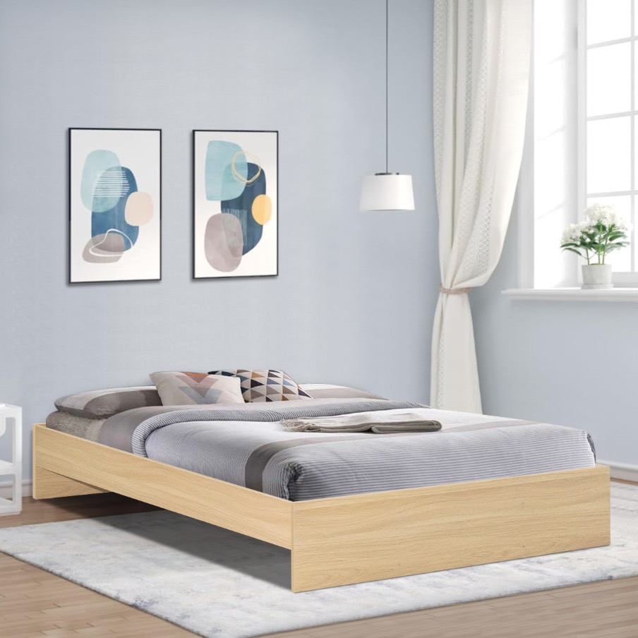 Tomato Home เตียงนอน 5ฟุต ZS queen bed เตียง5ฟุตไม้ | ราคารวมส่งประกอบในกทมและปริมณฑลเท่านั้น | สวยดูดีเรียบง่าย ราคาประหยัด | แข็งแรง คุณภาพมาตรฐานส่งออกยุโรป ราคา 2,880 บาท*ส่งฟรี