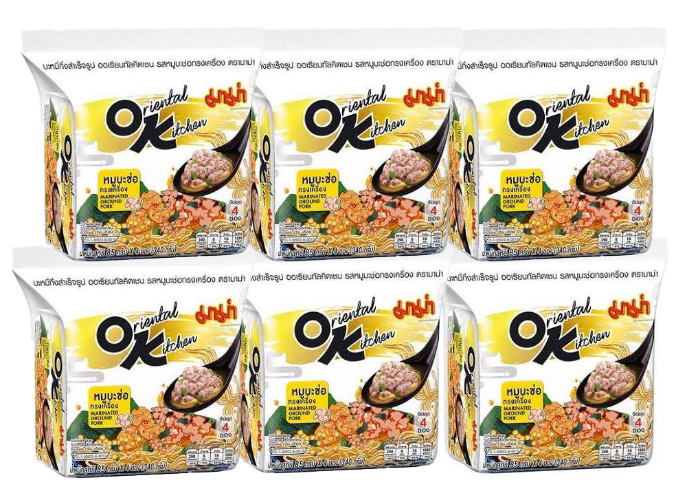 มาม่า OK MAMA ออเรียลทัลคิตเชนรสหมูบะช่อ กล่องละ24ซอง ขนาด85กรัม ราคา 395 บาท*ส่งฟรี