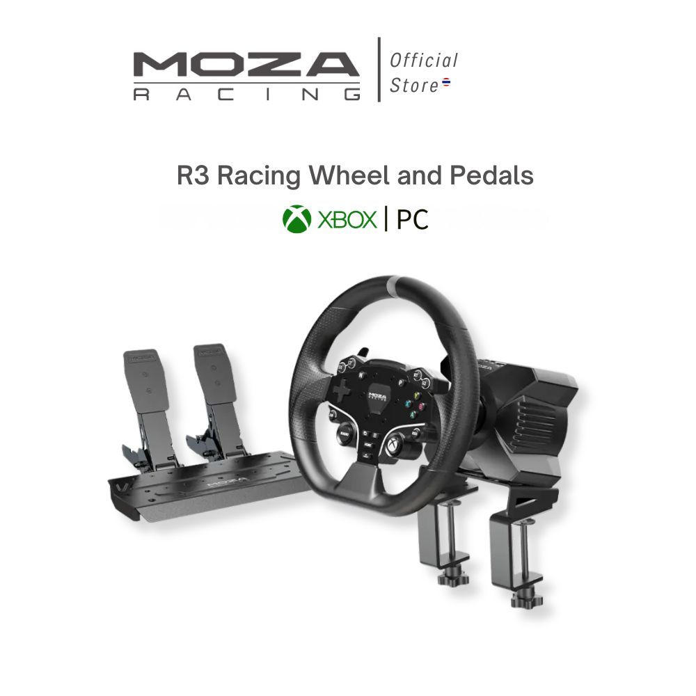 (พร้อมส่ง) MOZA R3 bundle ชุดพวงมาลัย รุ่น MZ-RS053 R3 รองรับ PC - Xbox ต้องเลือกในตัวเลือก [ประกันศูนย์ไทย] ราคา 10,990 บาท*ส่งฟรี
