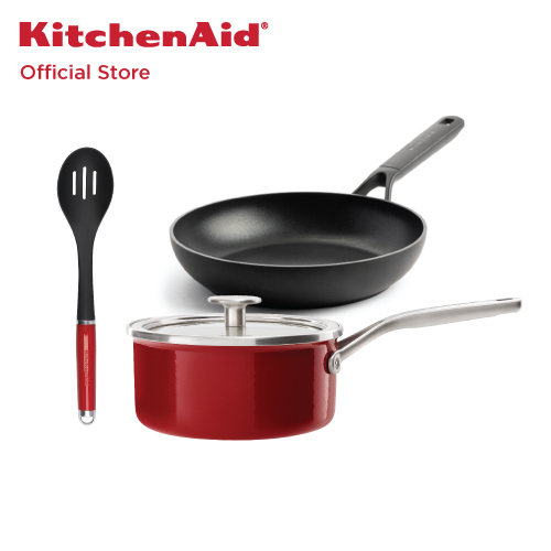 ชุดSet กระทะ&ตะหลิว KA SAUCEPAN 18CM RED+Frypan 28cm+KAG004O ราคา 3,890 บาท*ส่งฟรี