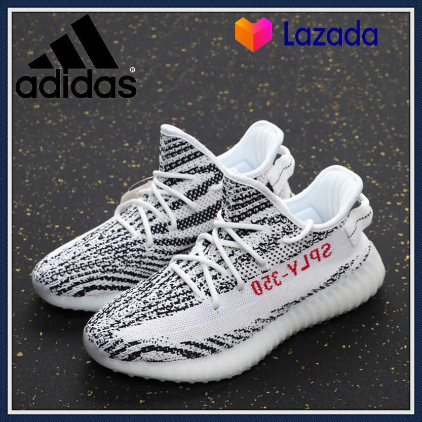 Adidas yeezy boost 350 v2 รองเท้ากีฬาน้ำหนักเบารองเท้าลำลองสวมใส่สบายดูดซับแรงกระแทกรองเท้าผู้ชายรองเท้าผู้หญิง running shoes