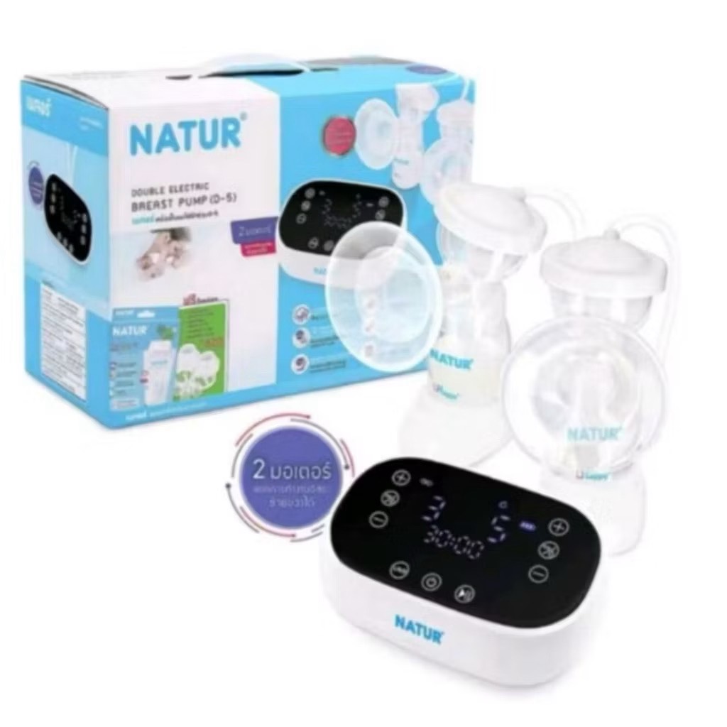 เครื่องปั๊มนมไฟฟ้า Natur ไฟฟ้า ไฟฟ้าแบบปั๊มคู่ รุ่น D-5 ราคา 2,594 บาท*ส่งฟรี