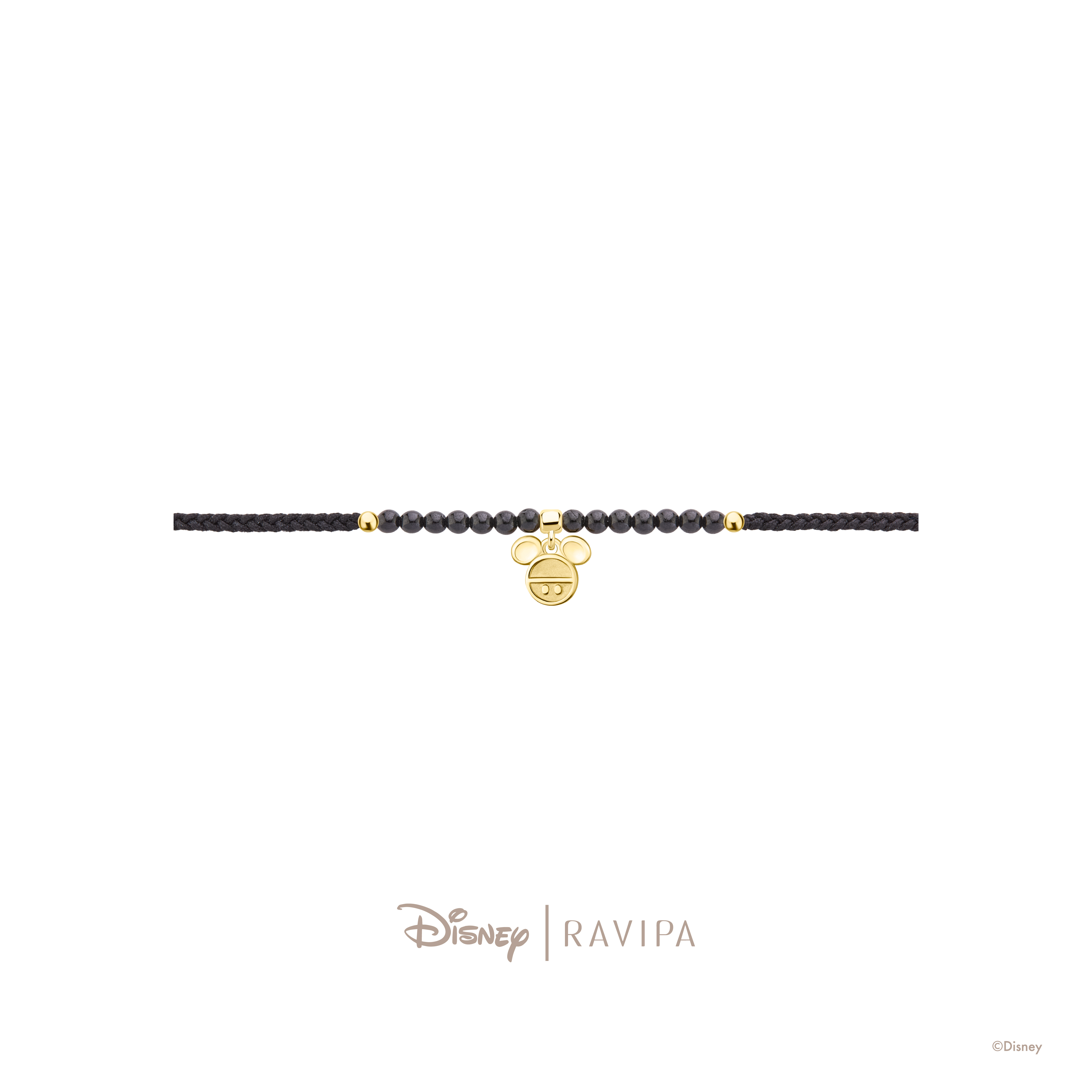 [PRE-ORDER] Mickey Mouse Golden Gold and Onyx Bracelet - สร้อยข้อมือ ราคา 8,990 บาท*ส่งฟรี