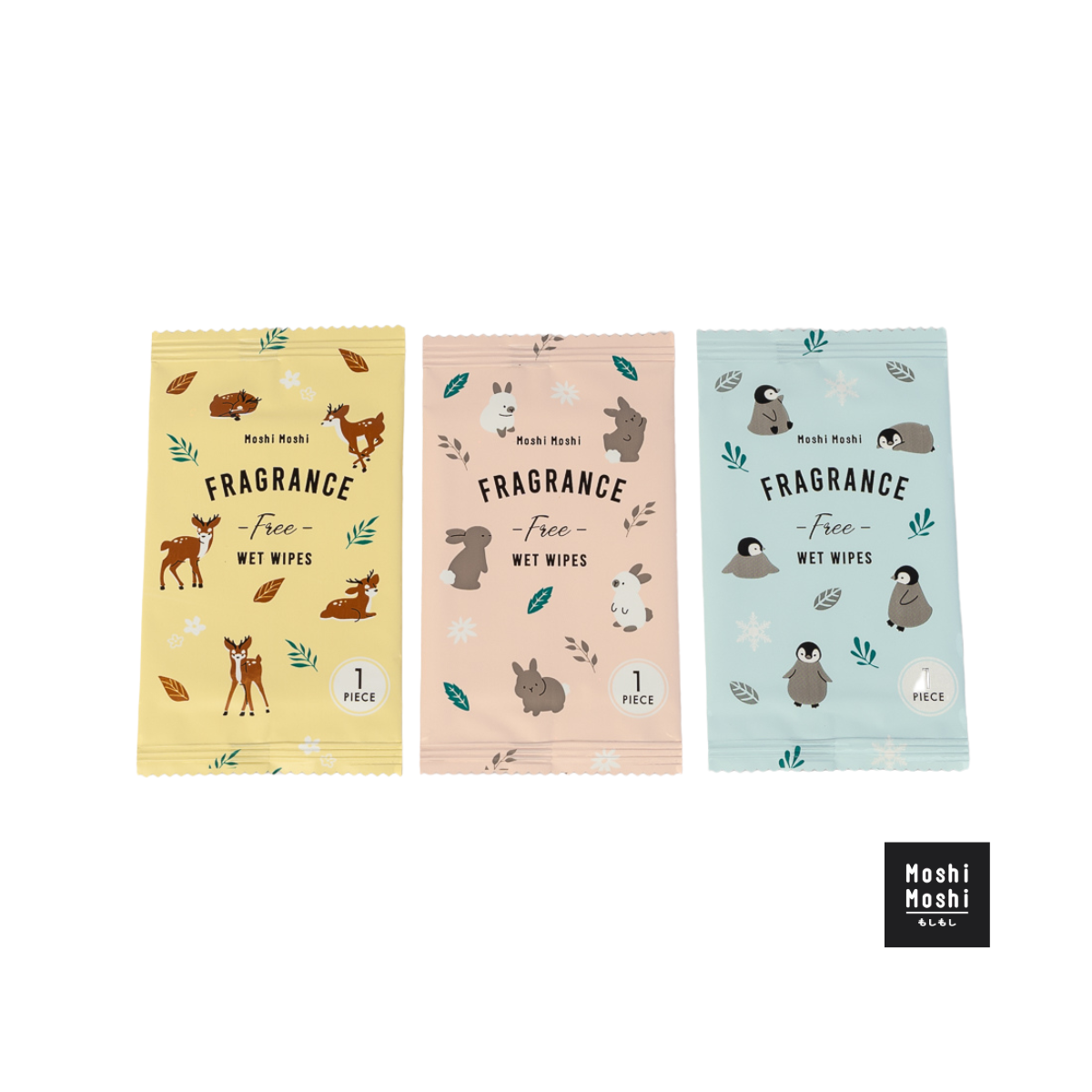 Moshi Moshi ทิชชู่เปียก ทิชชู่ ปราศจากน้ำหอม (1 แพ็ค 10 ชิ้น) รุ่น 8100014072-14075 ราคา 25 บาท*ส่งฟรี