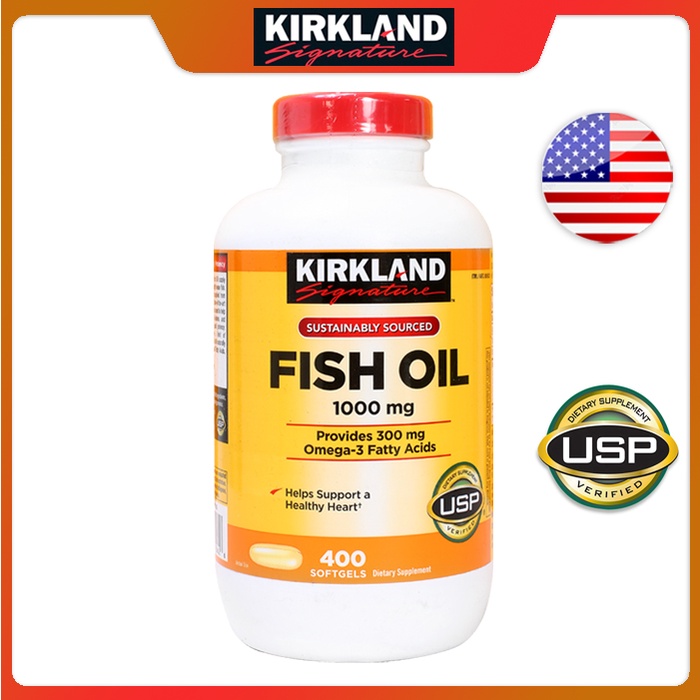 ข้อมูลเกี่ยวกับ Kirkland Fish oil 400 เม็ด น้ำมันปลา DHA EPA จากอเมริกา