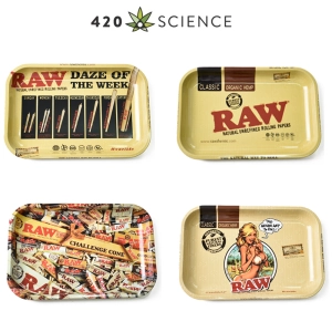 ภาพหน้าปกสินค้า420 Science&RAW Life 280 MM*180 MM Big Size Classic Metal Rolling Tray for RAW Rolling Paper 11\"inch ซึ่งคุณอาจชอบราคาและรีวิวของสินค้านี้