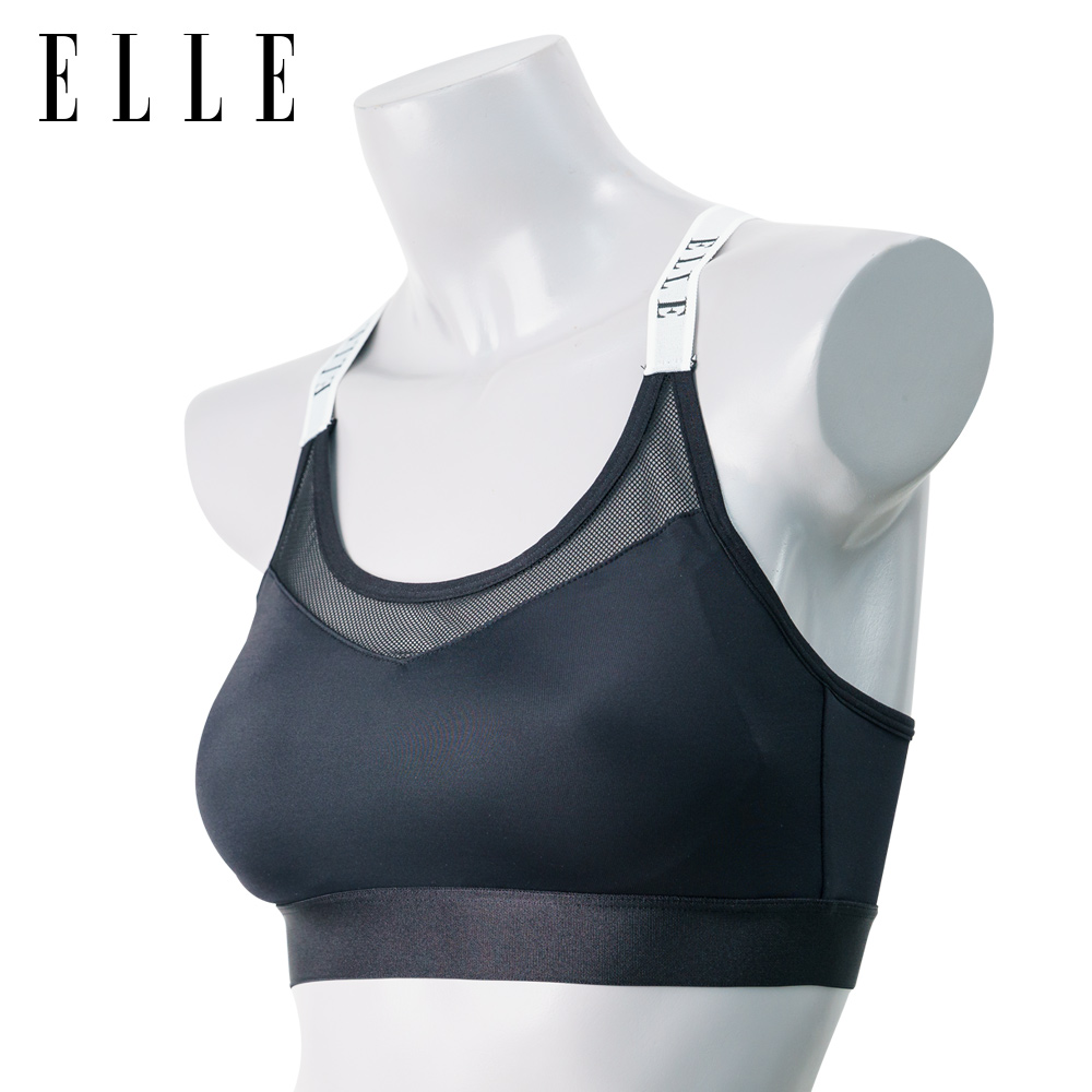 บราท็อป แบรนด์ ELLE **ของแท้** Sport Bra บราเสริมฟอง ไร้โครง ตะขอหลัง ดีไซน์หลังไข้ว รุ่น LH1793 เก็บกระชับลำตัวด้วยผ้า Twoway ยืดหยุ่นสูง size M - LL ราคา 484 บาท*ส่งฟรี