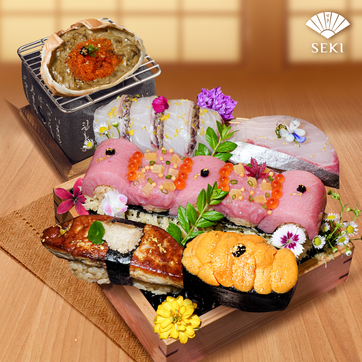 [Digital Coupon] Sushi Seki Grand Overload Sushi & Kanimiso Yaki Set ราคา 1,399 บาท*ส่งฟรี