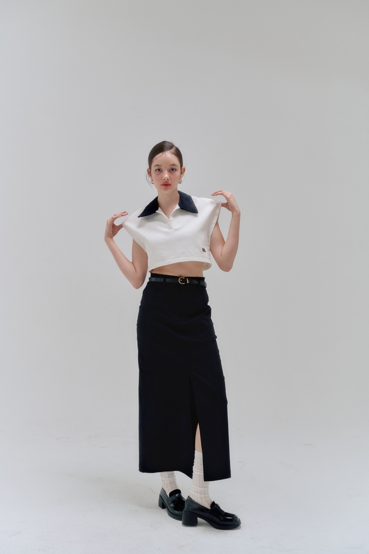 RALPH CROP POLO TOP เสื้อโปโลทรงแขนเลย ทรงครอปใส่กับเอวสูงจะปิดพอดีขอบเอว ราคา 1,225 บาท*ส่งฟรี