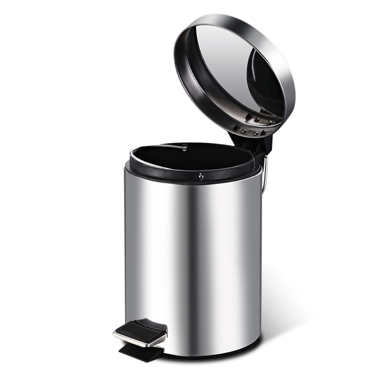 ถังขยะแบบเหยียบสเตนเลส ถังขยะเหยียบ trash can ถังกลม แบบเหยียบ สำหรับบ้าน สำนักงาน โรงแรม ความจุ 5L 12L 20L 30L GenZ ราคา 359 บาท*ส่งฟรี