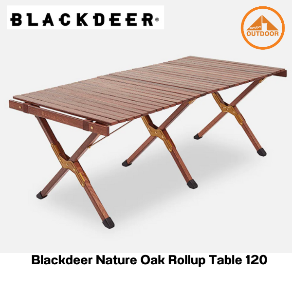 โต๊ะระแนงไม้ Blackdeer Nature Oak roll up table black Walnut 120 ราคา 6,000 บาท*ส่งฟรี