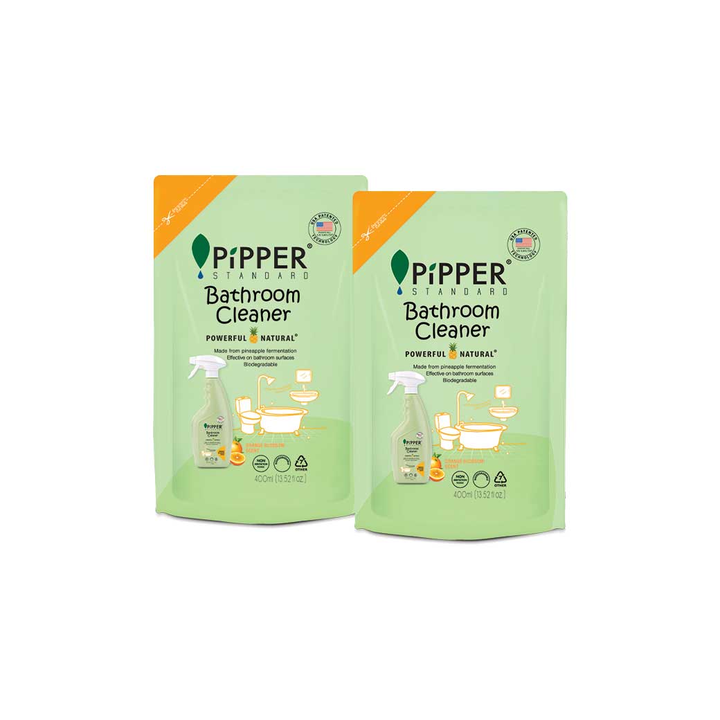PIPPER DTANDARD ผลิตภัณฑ์ทำความสะอาดห้องน้ำจากธรรมชาติ กลิ่นออร์เรนจ์ บลอสซั่ม 400 มล. แพ็คคู่ : BCOB400R (90520508) =2 ราคา 234 บาท*ส่งฟรี