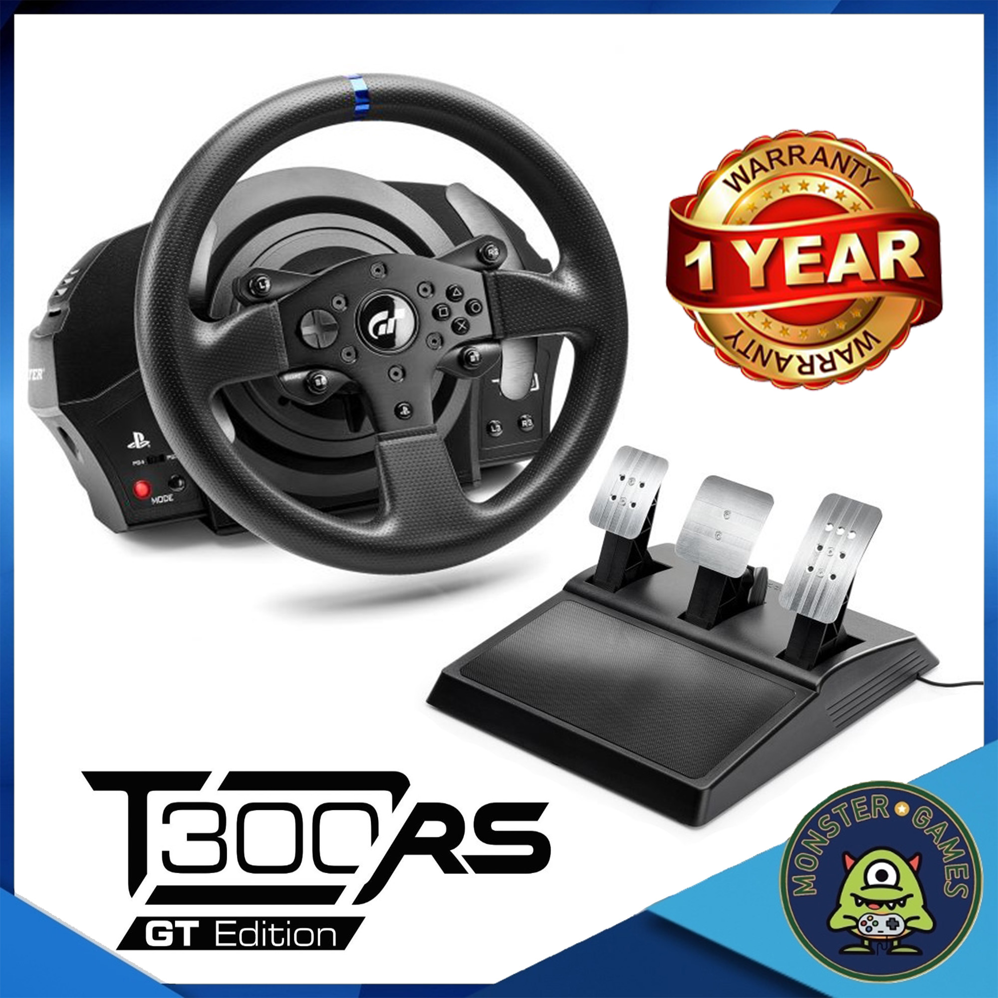 Thrustmaster T300RS GT Edition Racing Wheel ประกันศูนย์ 1 ปี!!!!! (จอยพวงมาลัย PS4, PS5 บางเกมส์ และ PC)(จอยพวงมาลัย Thrustmaster)(Thrustmaster T300 RS GT Edition Racing Wheel) ราคา 17,350 บาท*ส่งฟรี