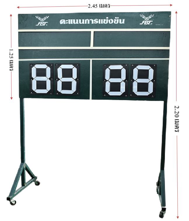 FBT ป้ายคะแนนอเนกประสงค์ รุ่น2 ฟุตบอล/ตะกร้อ/วอลเลย์บอล/แบดมินตัน รหัส 58310 ราคา 12,000 บาท*ส่งฟรี
