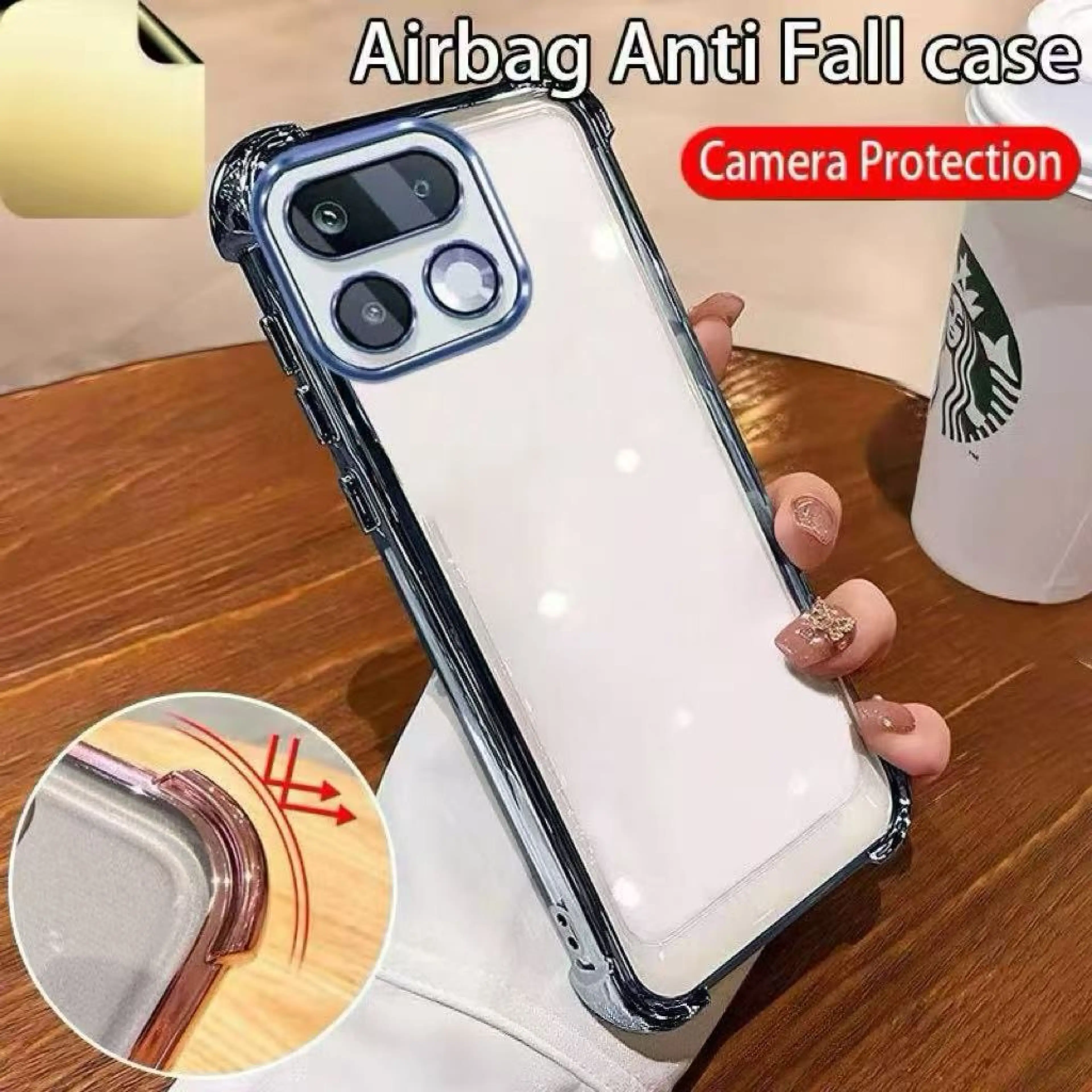 Soft Shockproof Case with Shiny Edges for Oppo Realme 16Proplus / Realme 16Pro Tpu Corner Protection Case with Soft Shiny Edges.